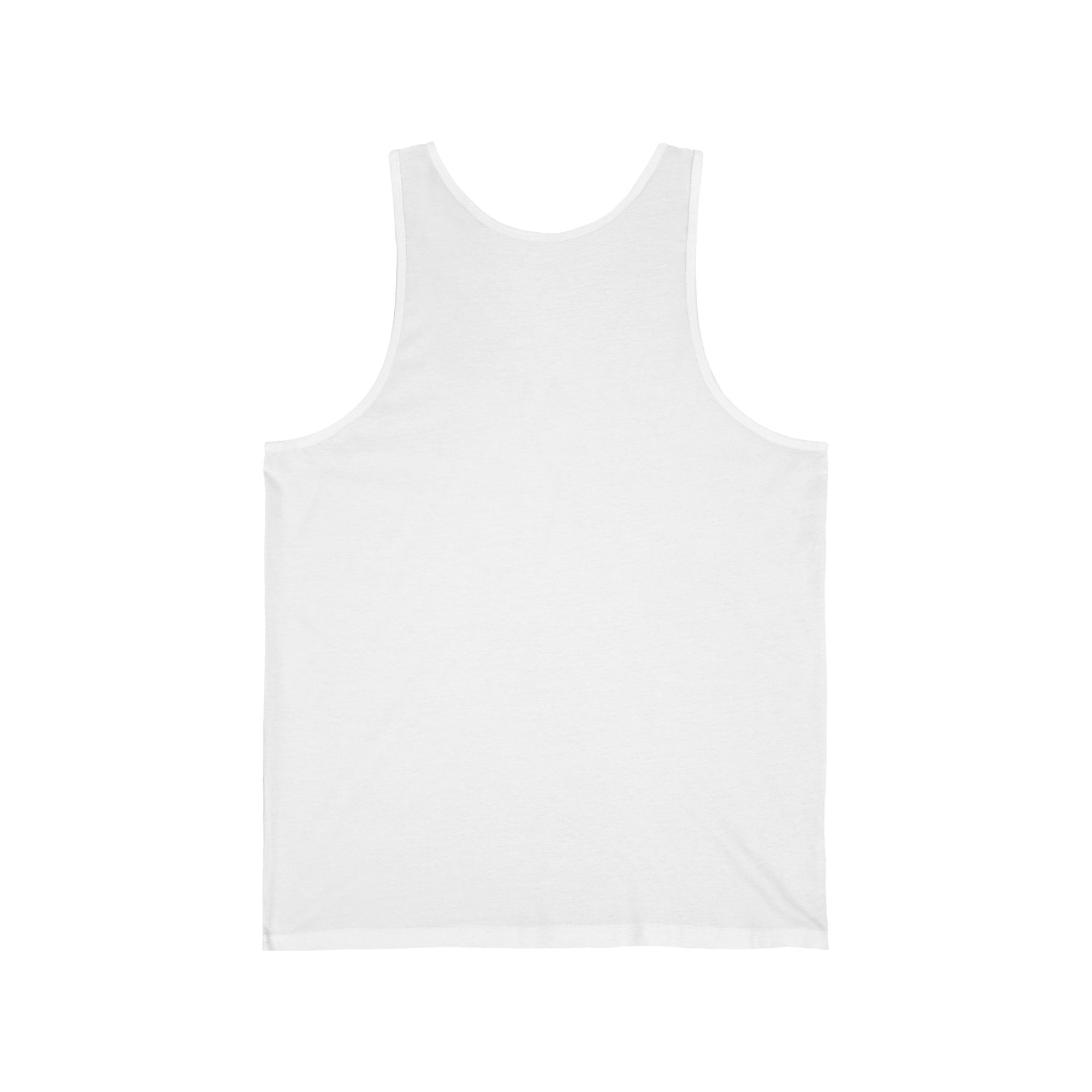 A white tank top featuring a mesmerizing design of a mini astronaut standing within a cosmic sunburst, symbolizing exploration and spirituality. This artistic piece blends celestial wonder with a sense of universal connection, making it both inspiring and stylish.