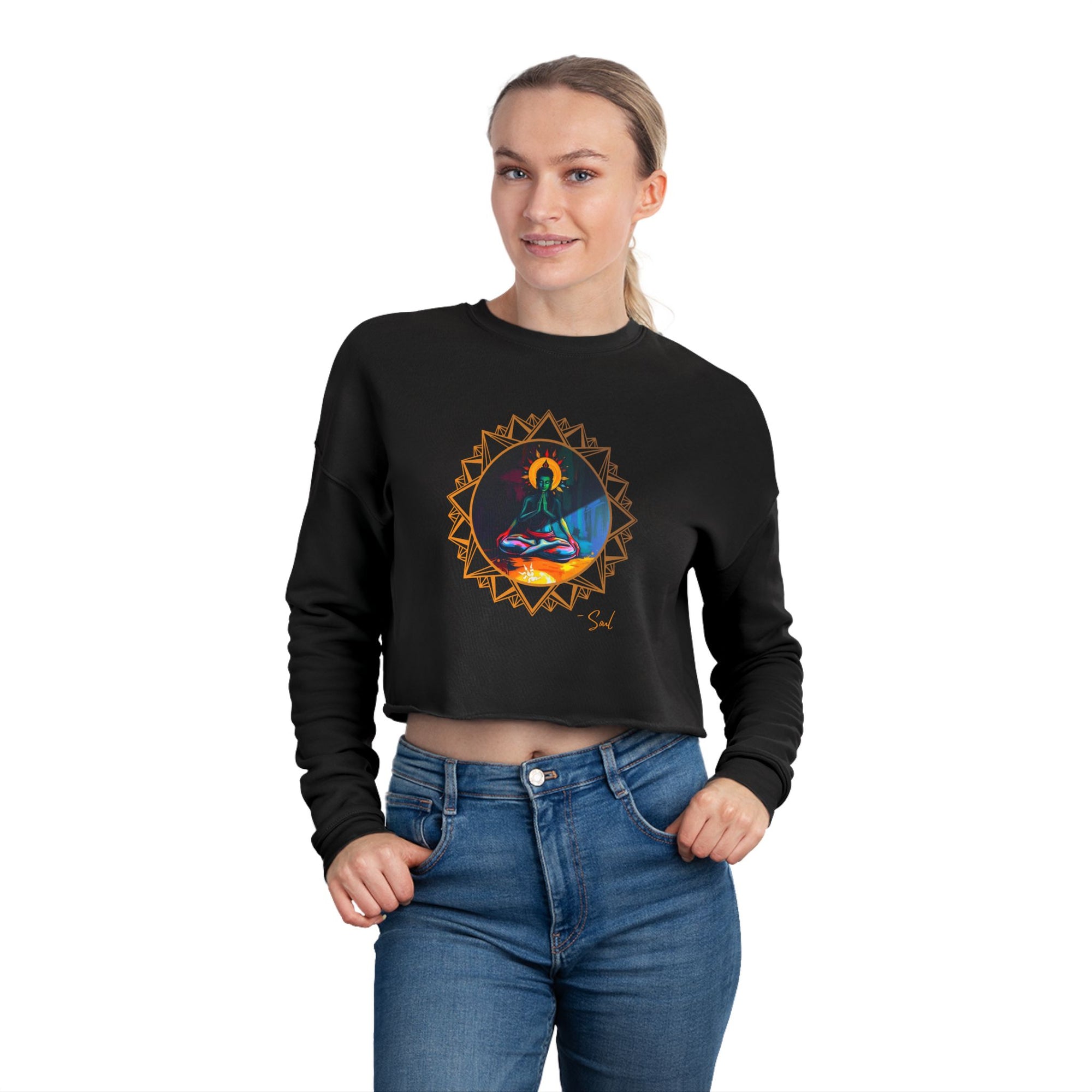 Lord Krishna Cropped Sweater