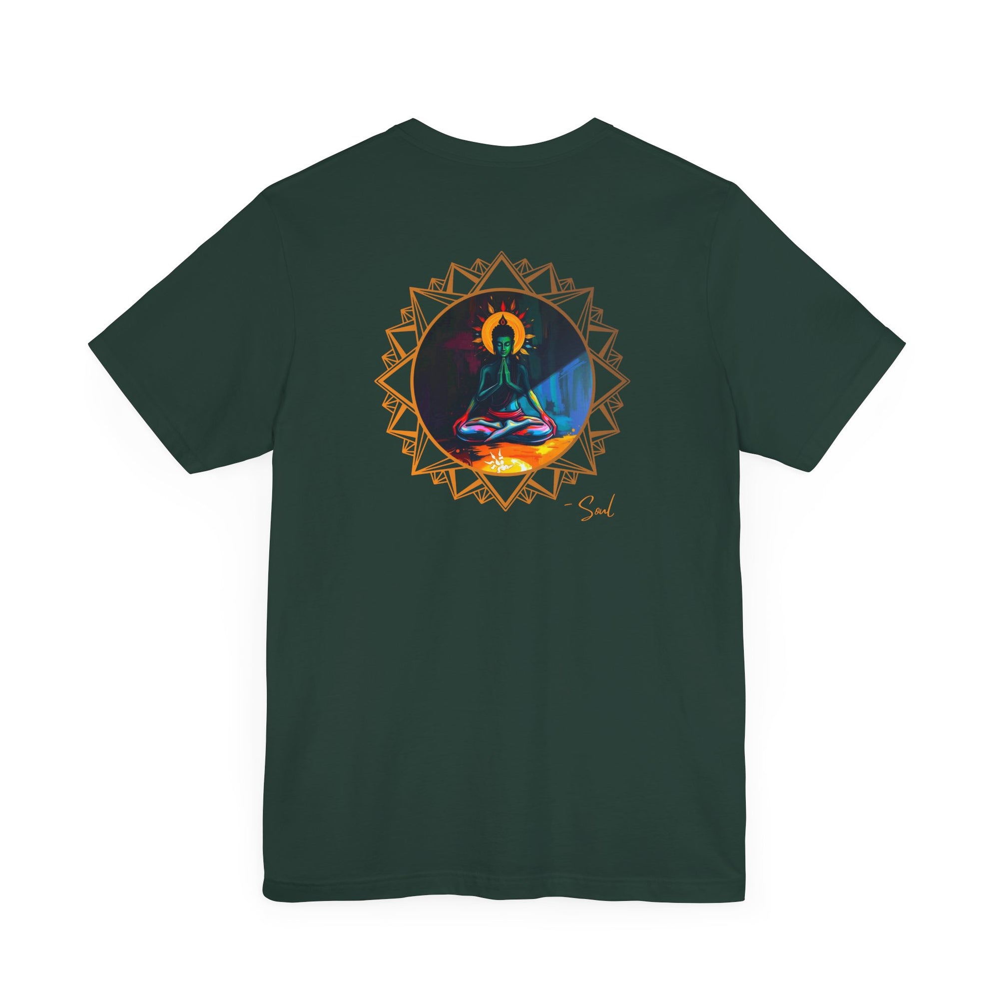 Krishna meditation t-shirt with mandala design by Soul Art.