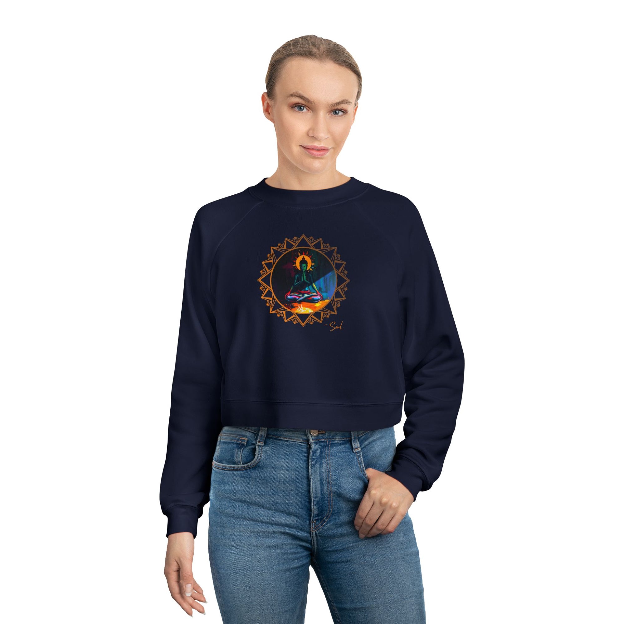 Lord Krishna Cropped Sweater