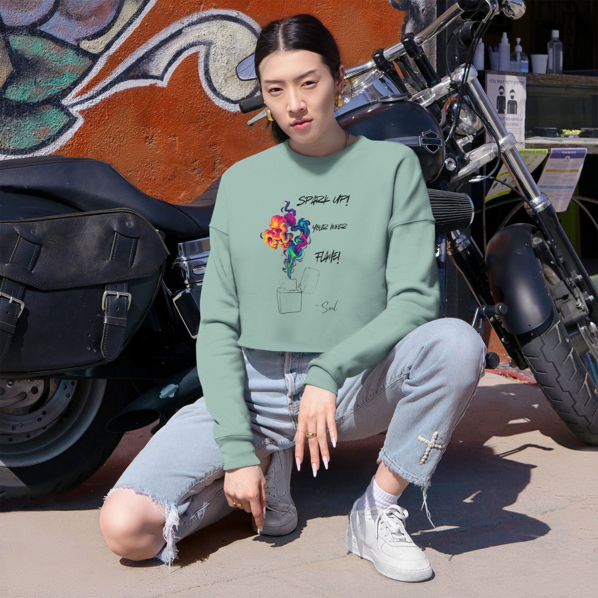 Flame of Passion Cropped Sweater