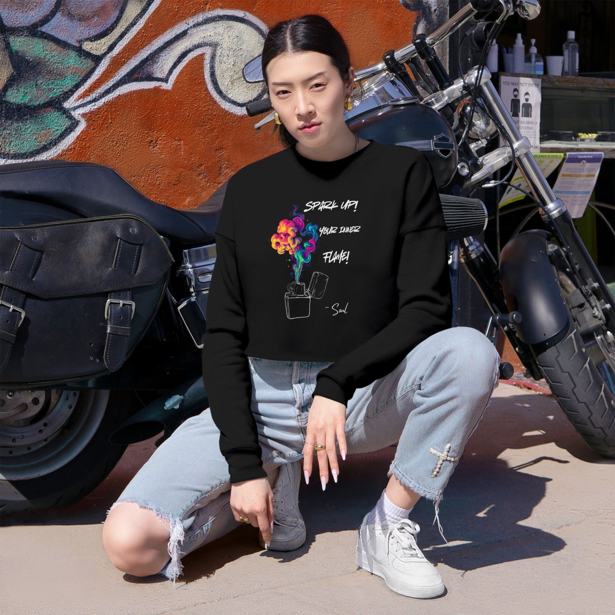 Flame of Passion Cropped Sweater