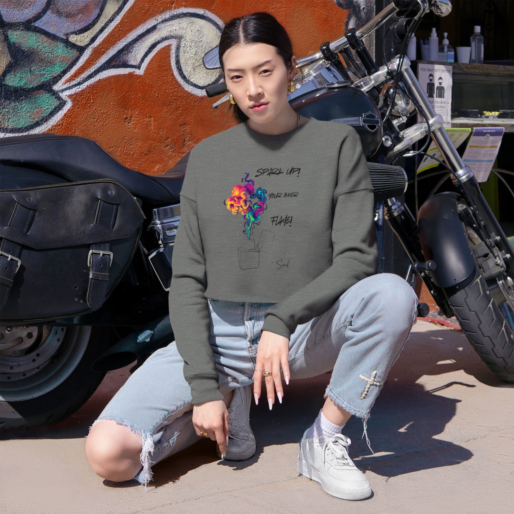 Flame of Passion Cropped Sweater