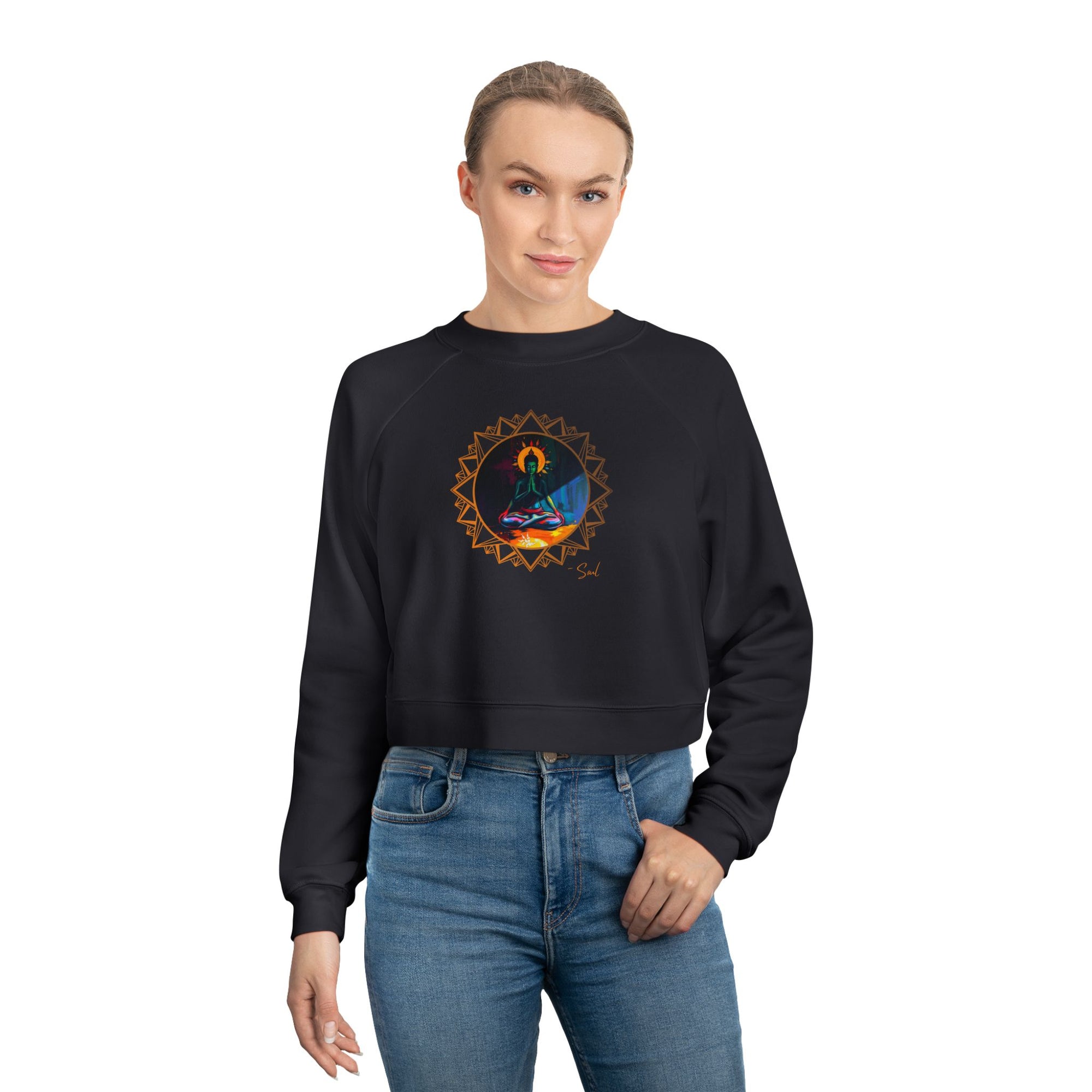 Lord Krishna Cropped Sweater